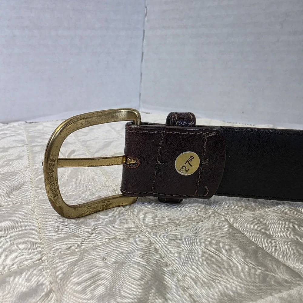 Leegin Genuine Leather Belt Size 44 Made‎ In USA Brass Buckle